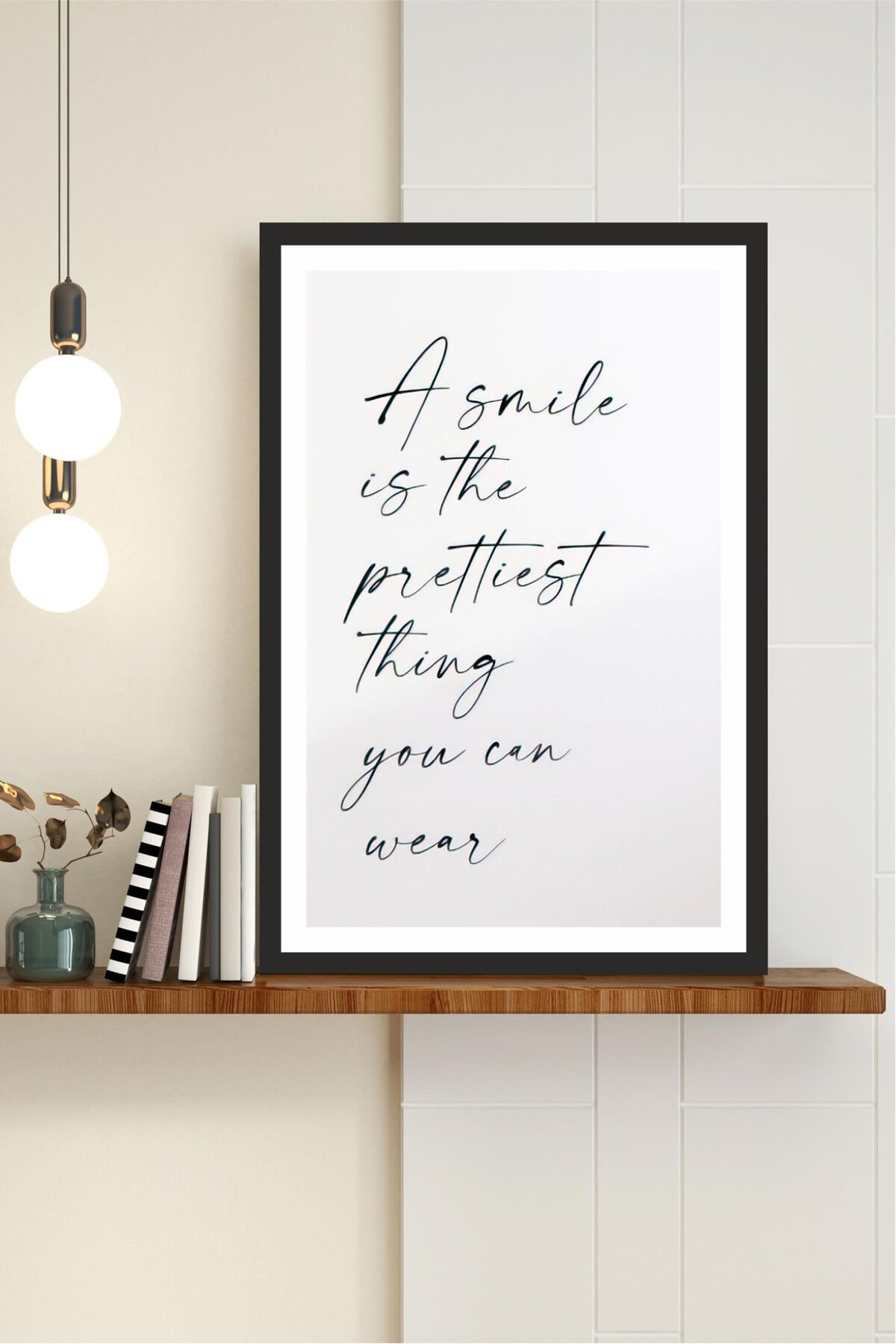 motto yazılı çerçeve görünümlü mdf tablo