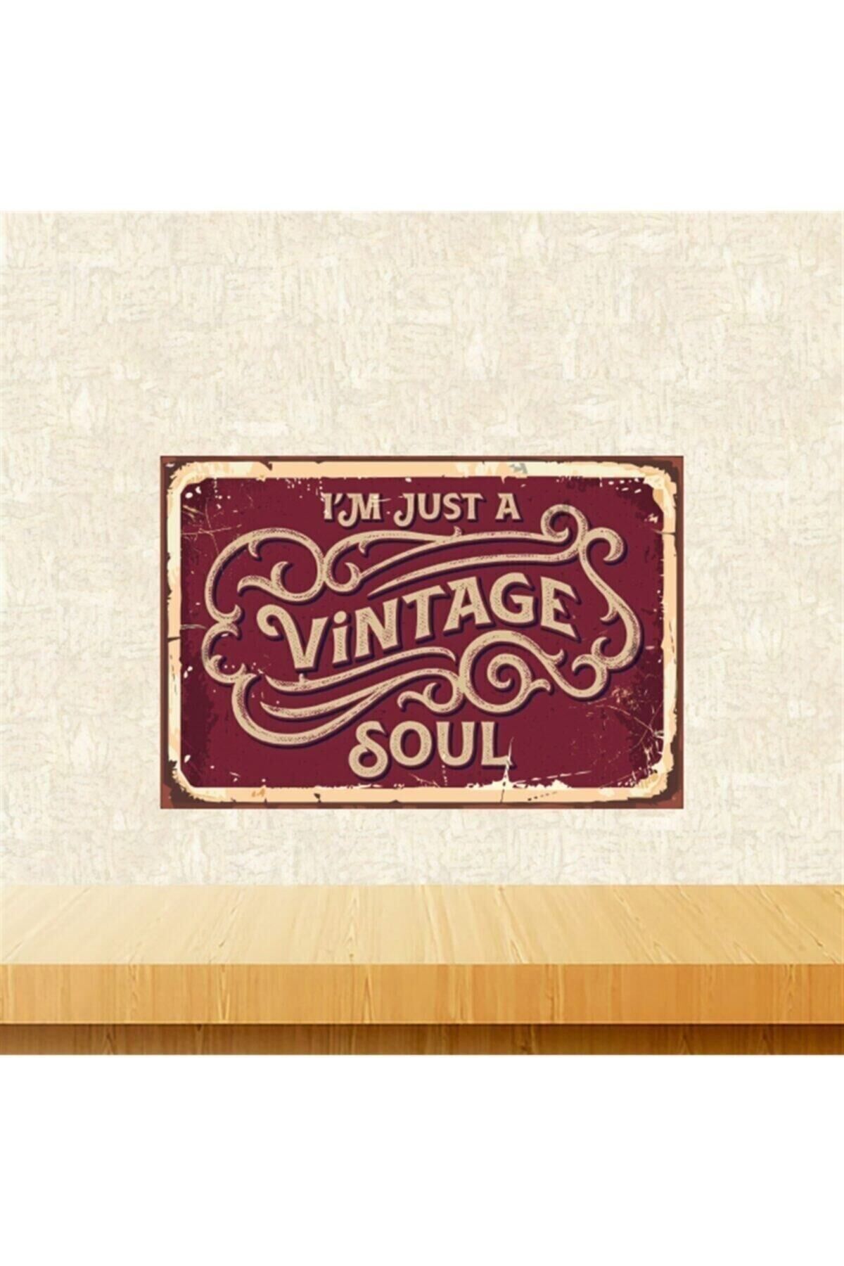 Vintage Soul 20-30 Cm Retro Ahşap Tablo Tkfx5733
