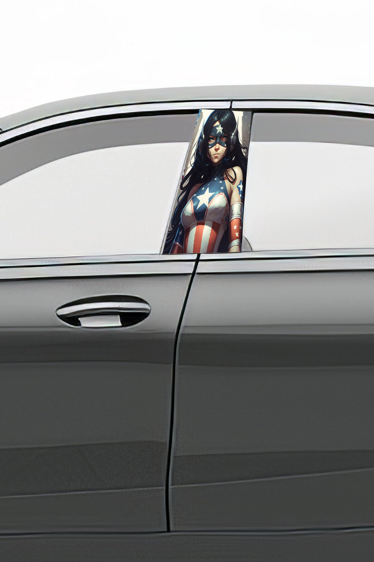 Araç Kapı Direk Kaplama Folyosu Desenli (Sağ Sol Takım) (2 Adet) - 22x50 Cm