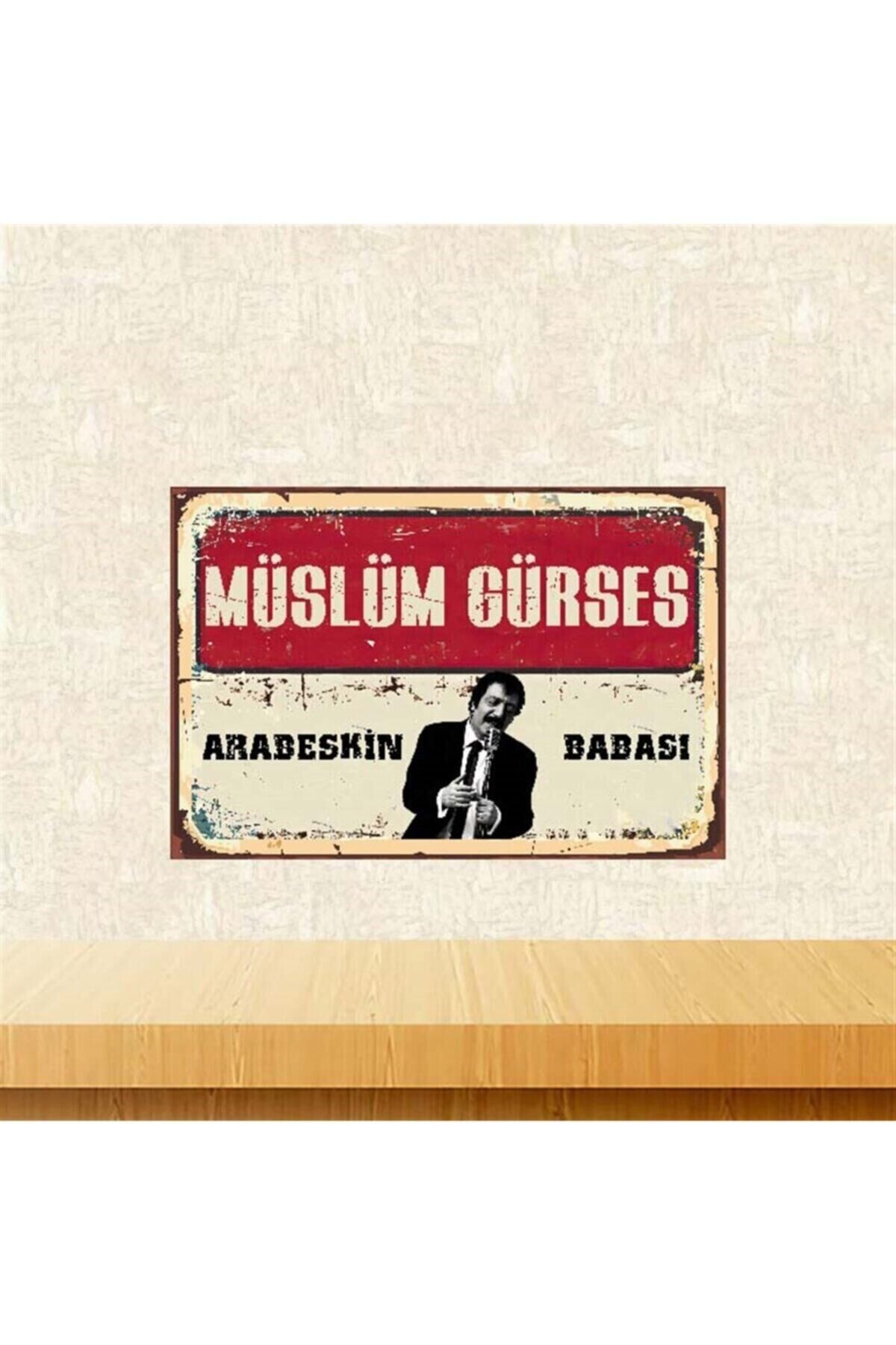 Müslüm Gürses Arabeskin Babası Retro Ahşap Poster
