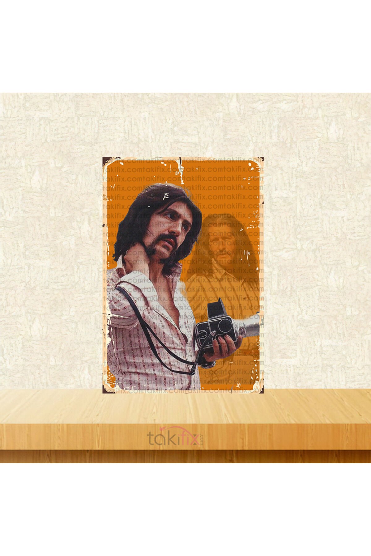 Barış Manço 20x30 Cm Retro Ahşap Tablo