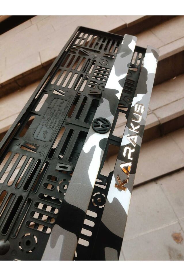 PLAKALIK KAMUFLAJ model Pleksi ve Folyo birleşimi ( 2 adet ) kişiye özel / isime özel plakalık