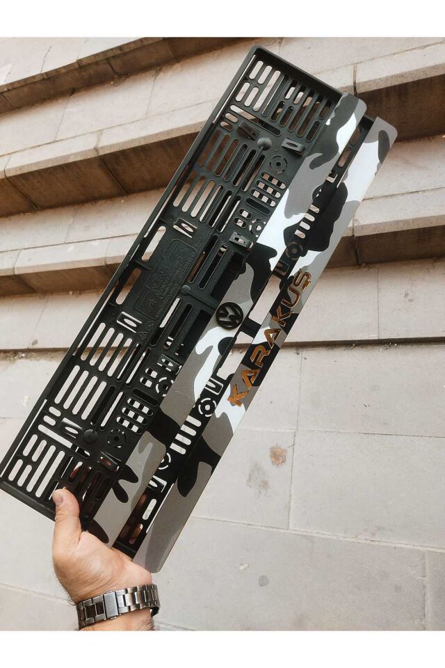 PLAKALIK KAMUFLAJ model Pleksi ve Folyo birleşimi ( 2 adet ) kişiye özel / isime özel plakalık