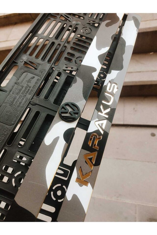 PLAKALIK KAMUFLAJ model Pleksi ve Folyo birleşimi ( 2 adet ) kişiye özel / isime özel plakalık