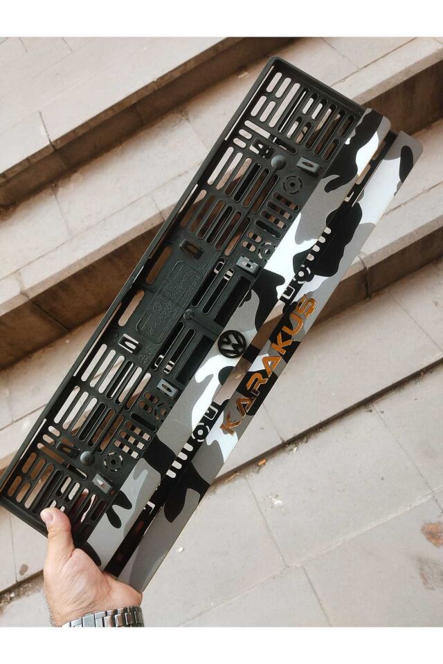 PLAKALIK KAMUFLAJ model Pleksi ve Folyo birleşimi ( 2 adet ) kişiye özel / isime özel plakalık