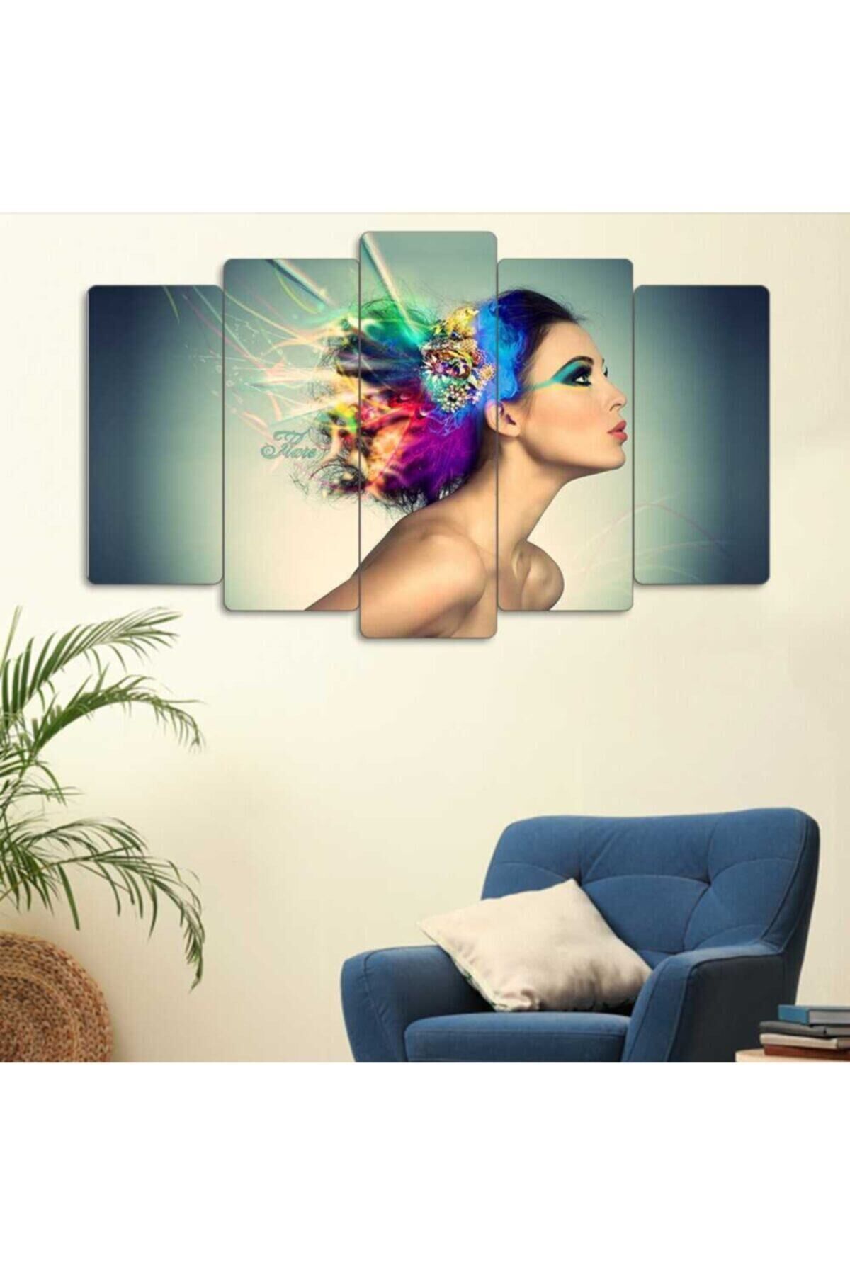Kuaför, Saç Tasarım - 5 Parçalı Tablo