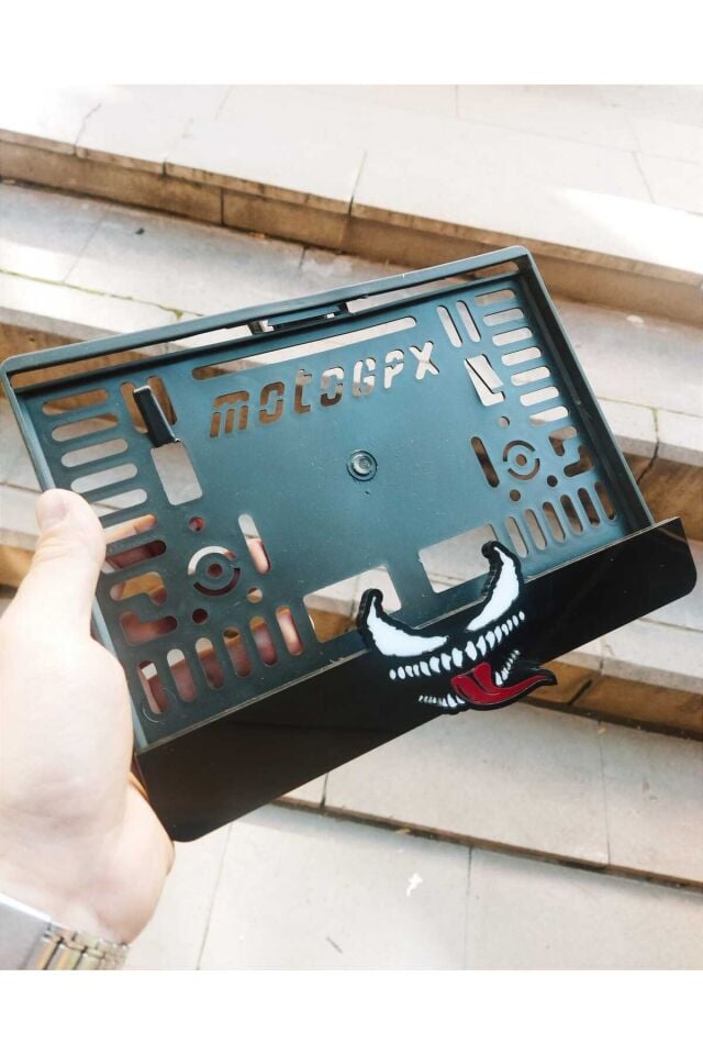 Motorsiklet Plakalık VENOM Lazer Kesim Pleksi | motor plakalık Uyumlu