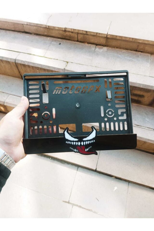 Motorsiklet Plakalık VENOM Lazer Kesim Pleksi | motor plakalık Uyumlu