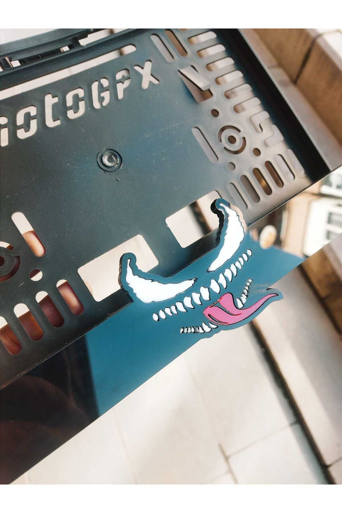 Motorsiklet Plakalık VENOM Lazer Kesim Pleksi | motor plakalık Uyumlu