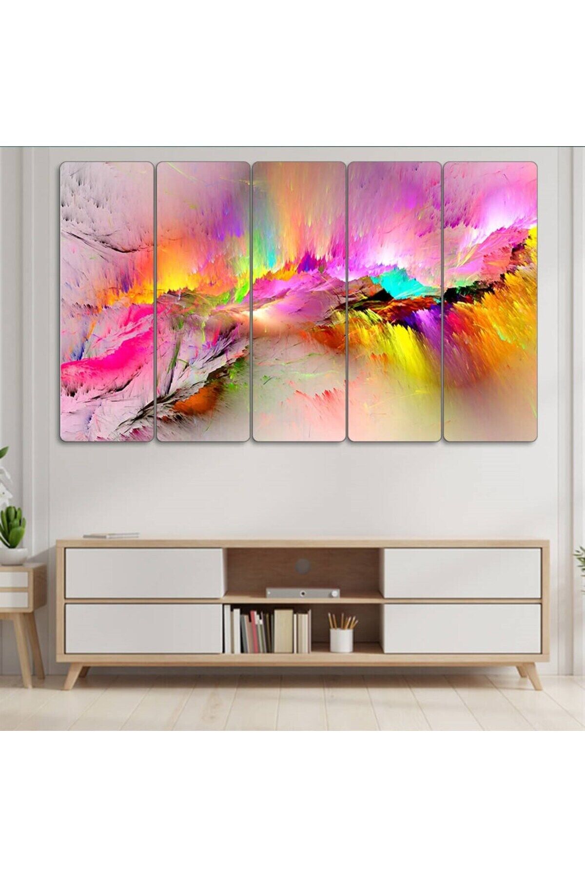 Renk Dalgası - 5 Parçalı Tablo