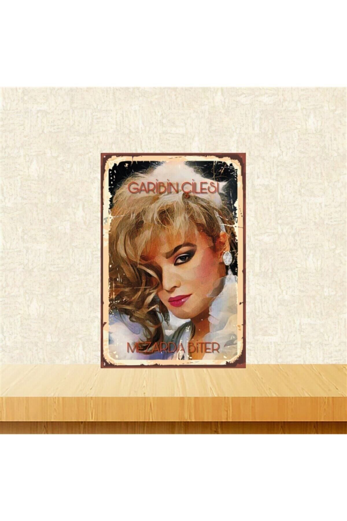 Bergen Garibin Çilesi Mezarda Biter 20-30 Cm Retro Ahşap Tablo Tkfx4681