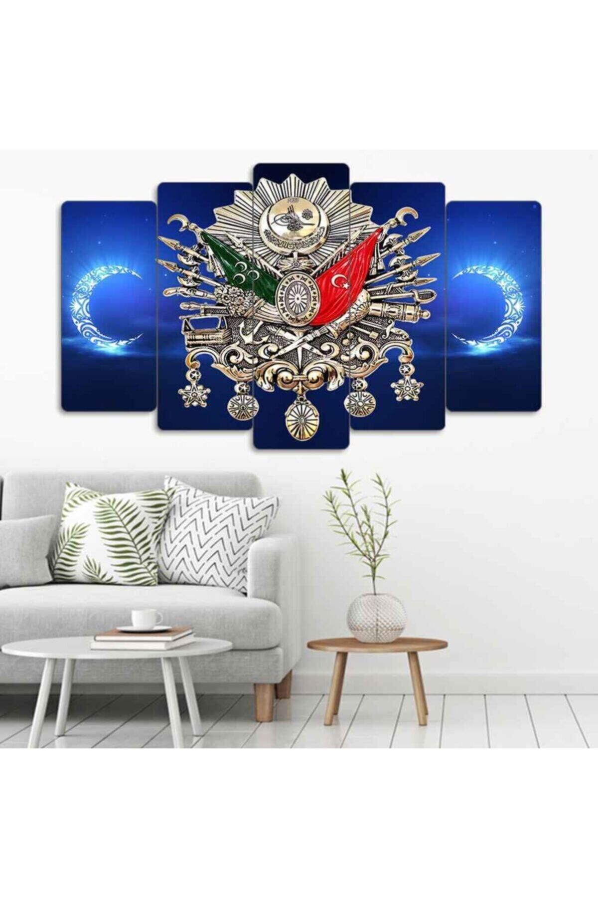 Osmanlı Tuğrası 5 Parçalı Tablo