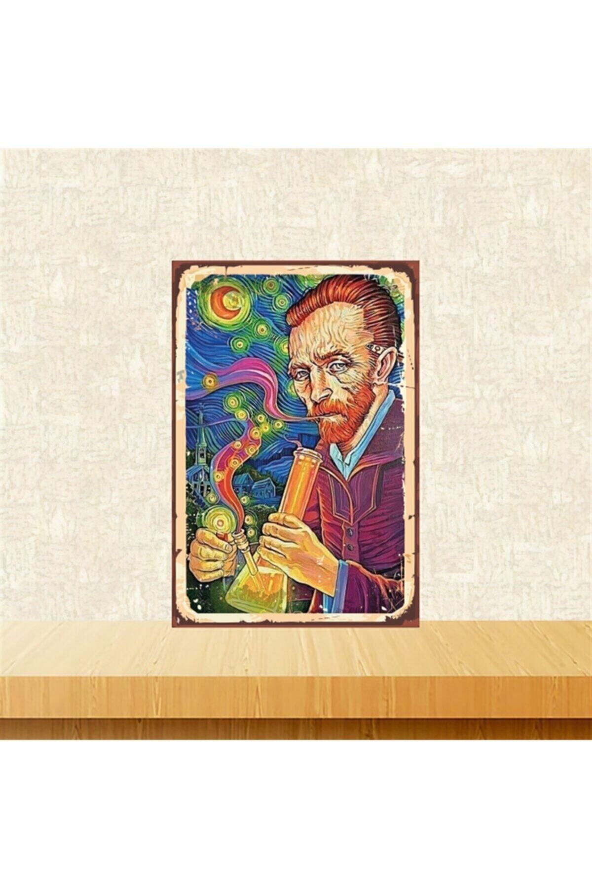 Vincent Van Gogh 20-30 Cm Retro Ahşap Tablo Tkfx4687