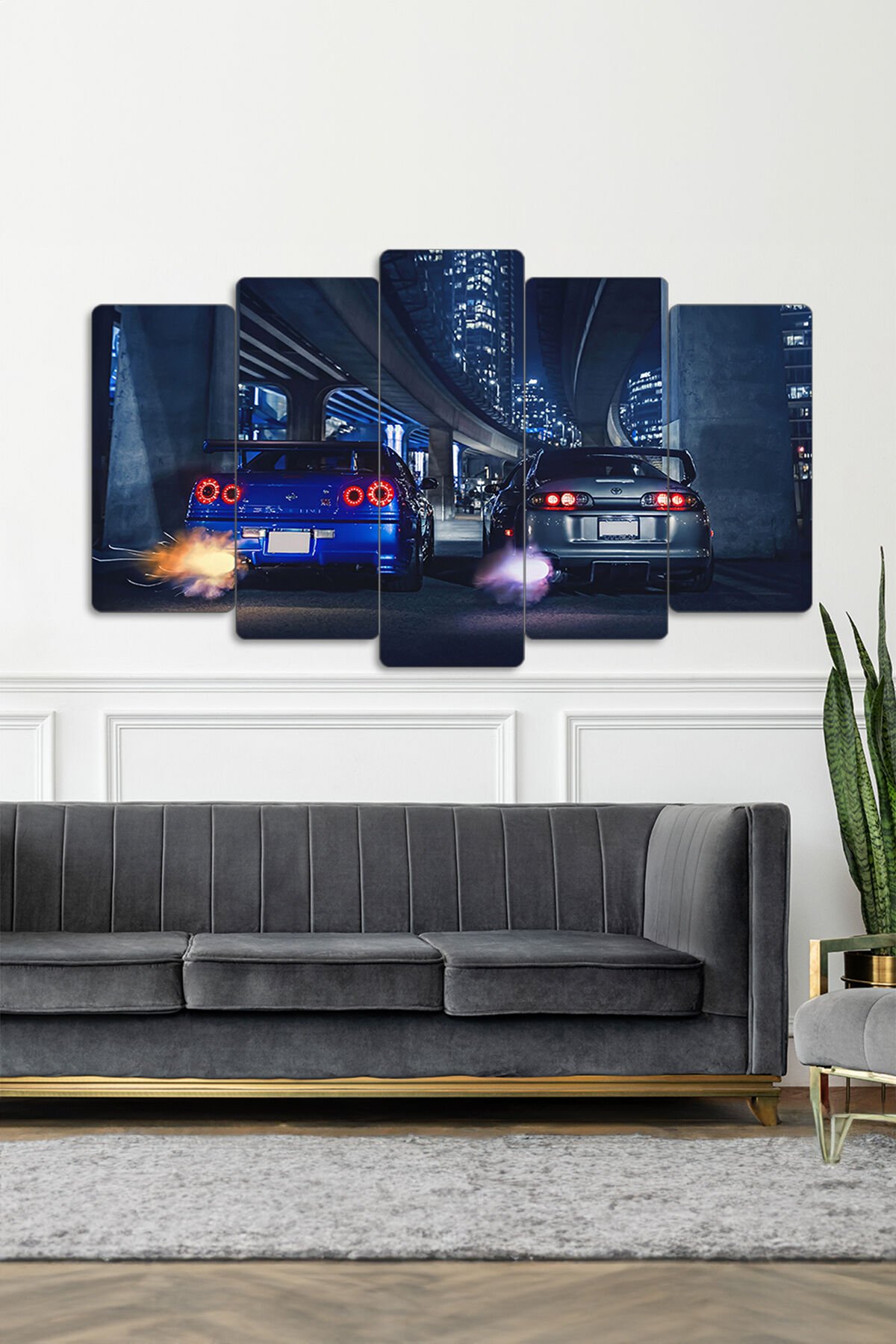 Nissan Skyline Gtr R34 Vs Toyota Supra Mk4 - 5 Parçalı Tablo