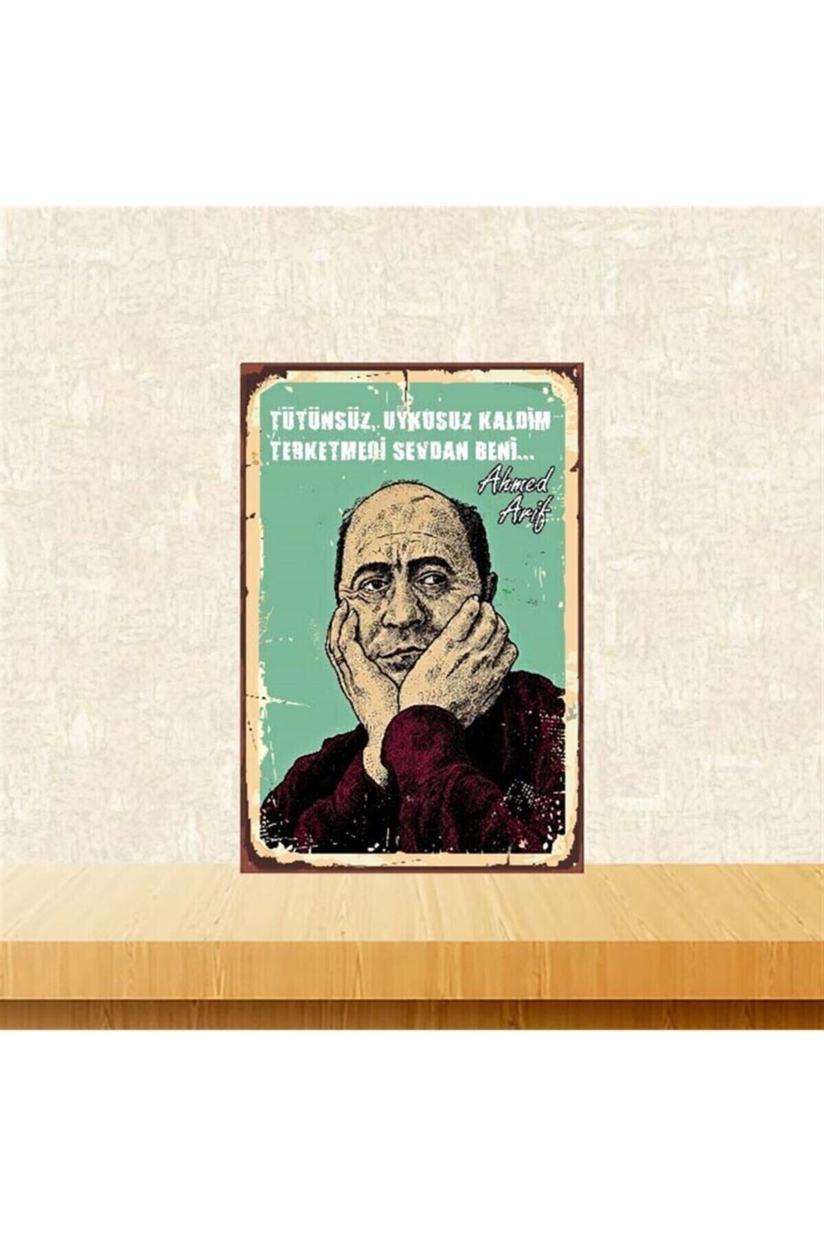 Terketmedi Sevdan Beni 20-30 cm Retro Ahşap Poster