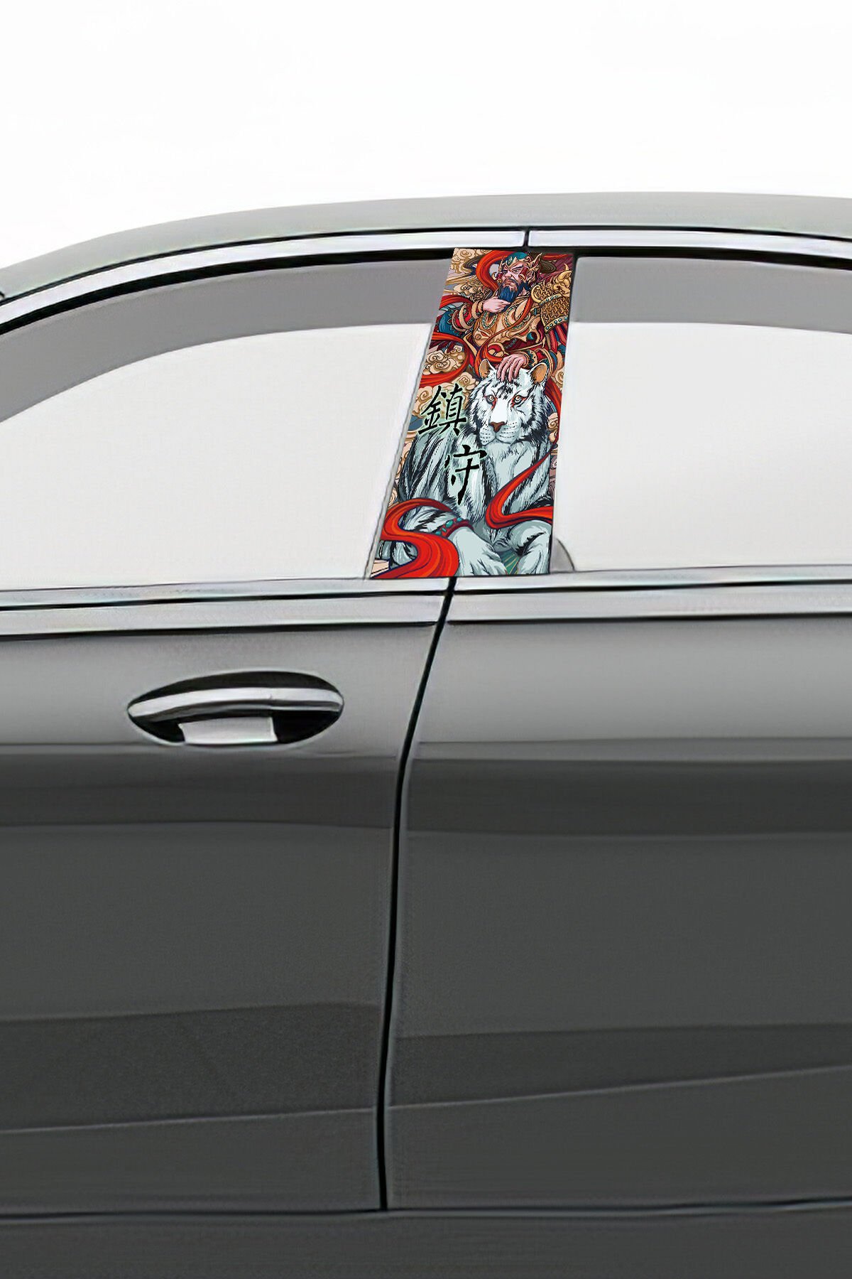 Araç Kapı Direk Kaplama Folyosu Desenli (Sağ Sol Takım) (2 Adet) - 22x50 Cm