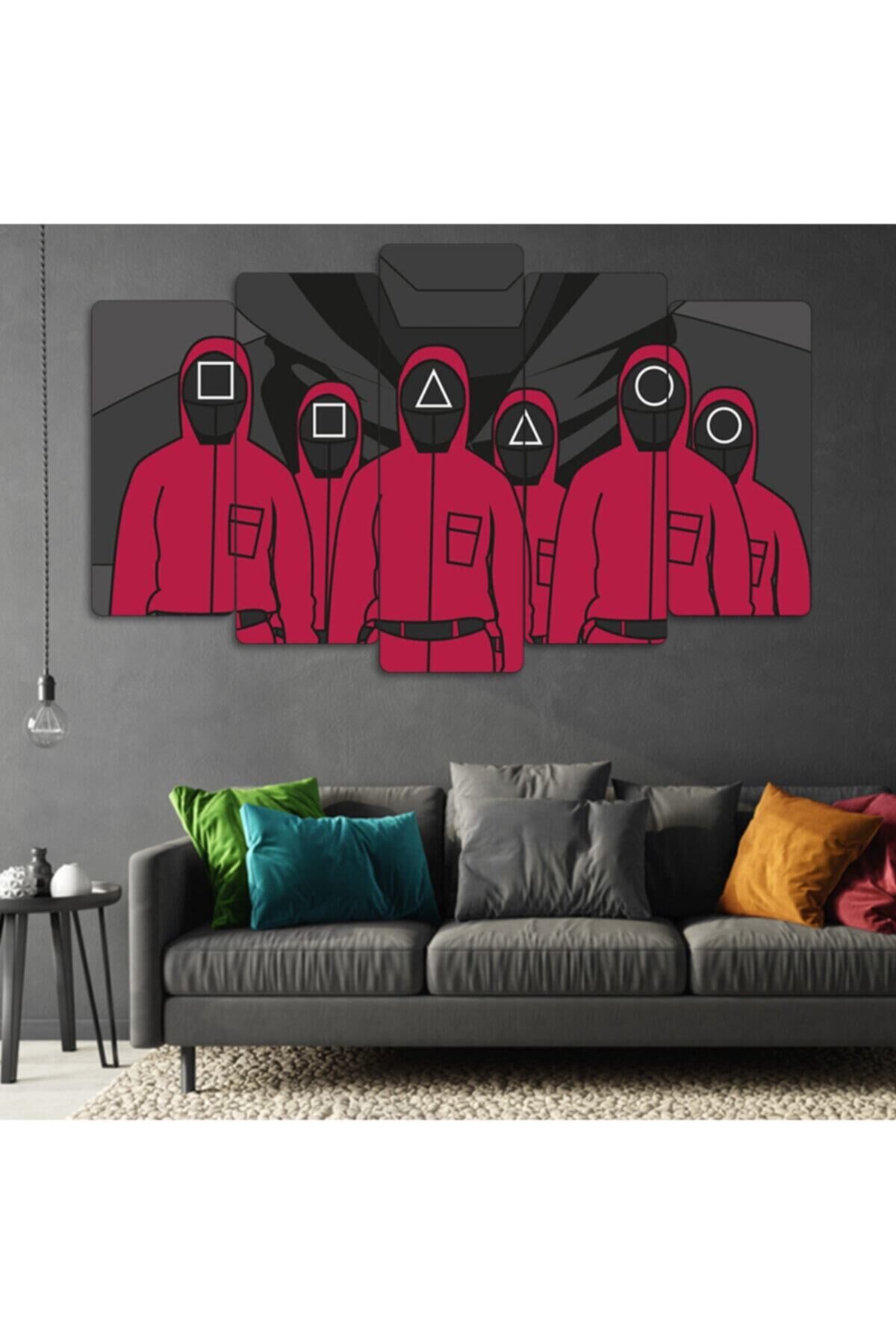 Squid Game 5 Parçalı Tablo