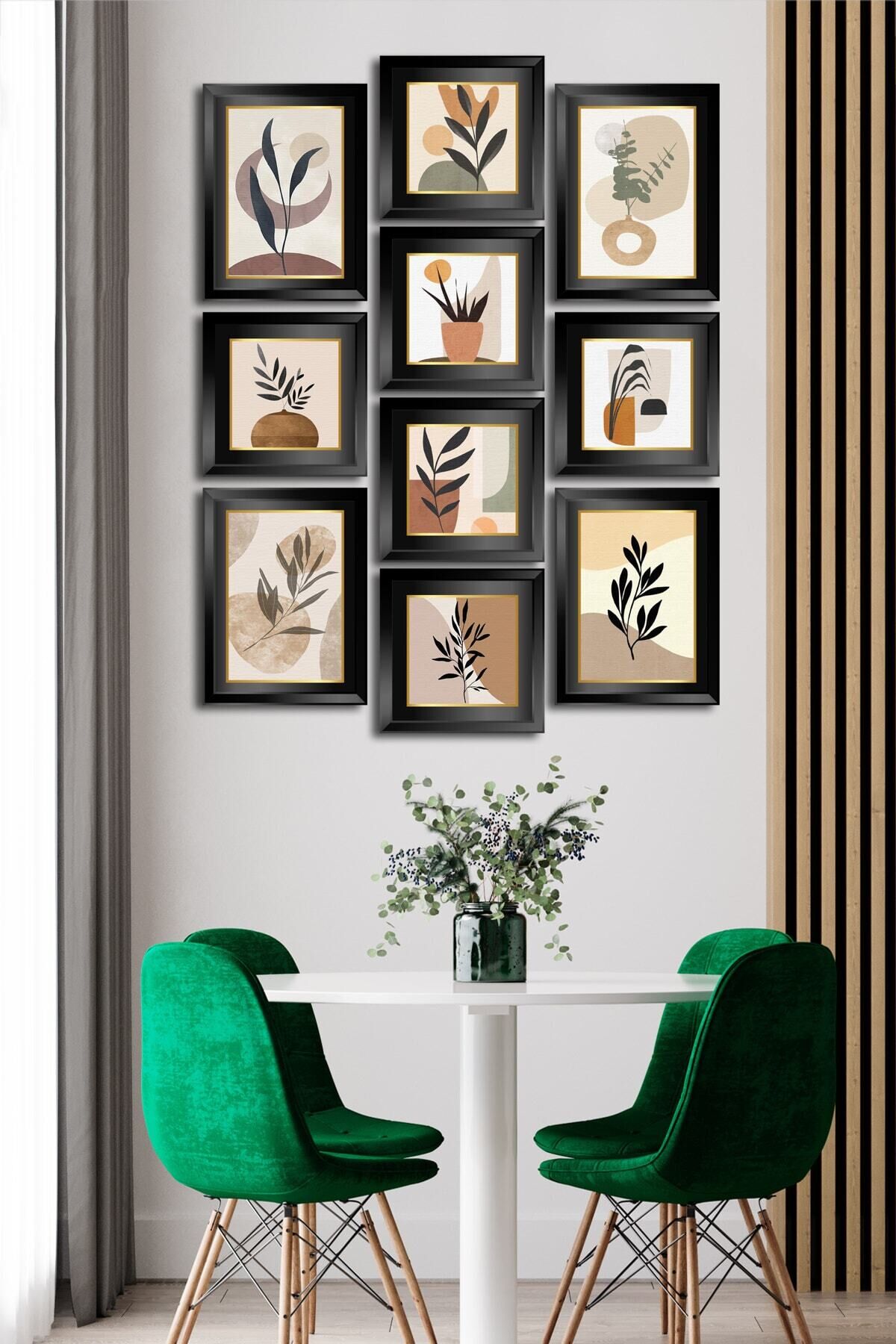 10 Parçalı Çerçeve Görünümlü Mdf Tablo Seti Flm031