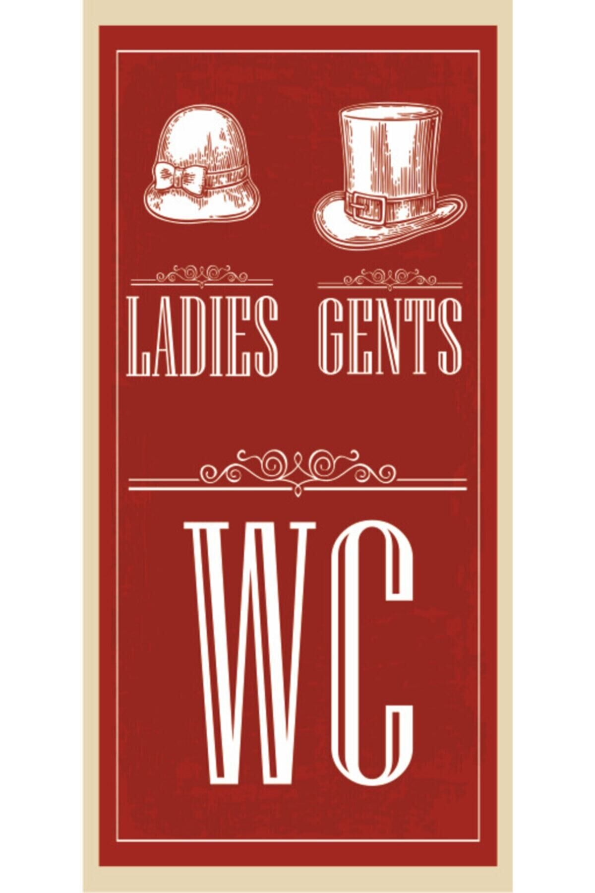 Wc (10 Cm X 20 Cm) Mini Retro Ahşap Poster