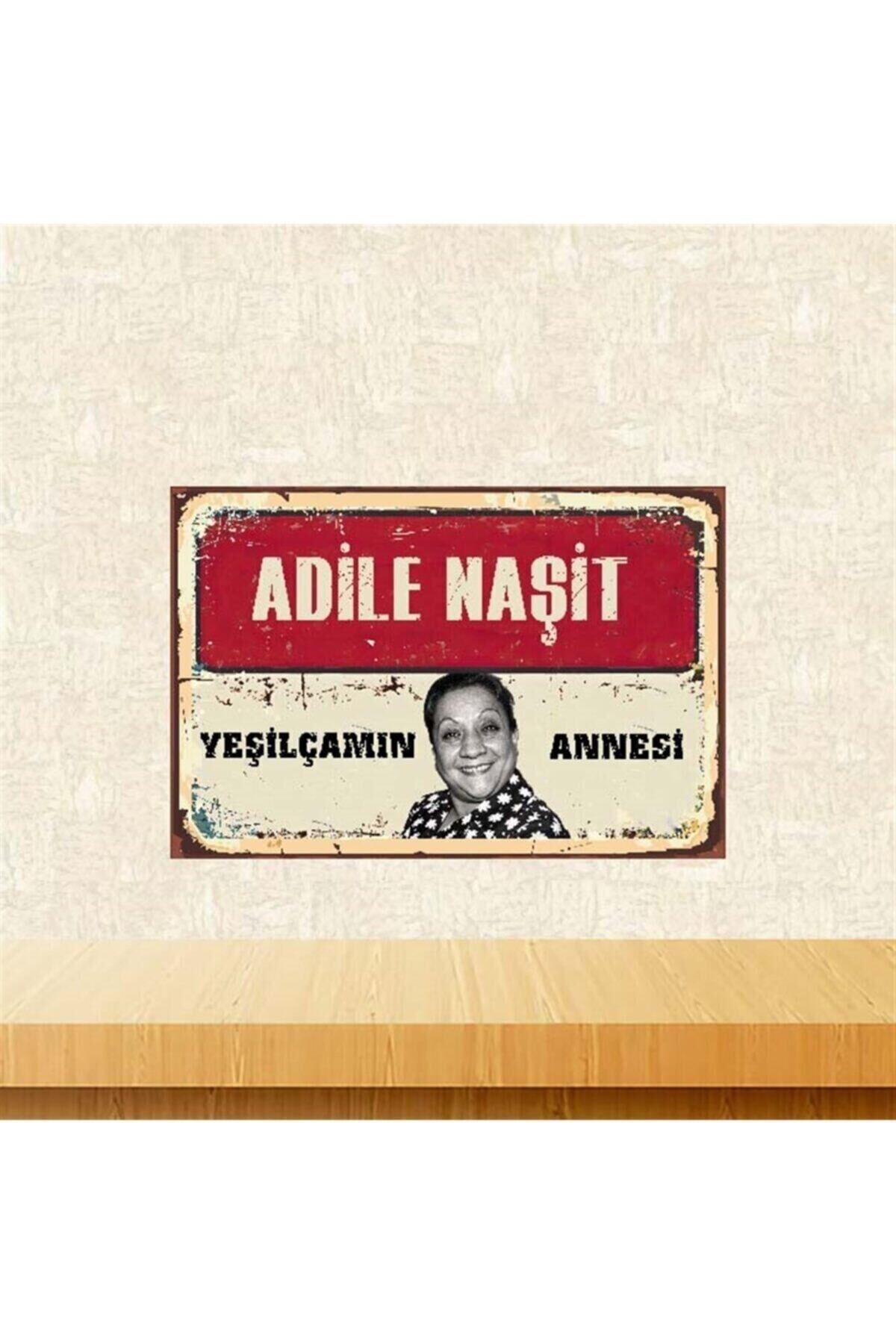Adile Naşit Yeşilçamın Annesi 20-30 Cm Retro Ahşap Poster