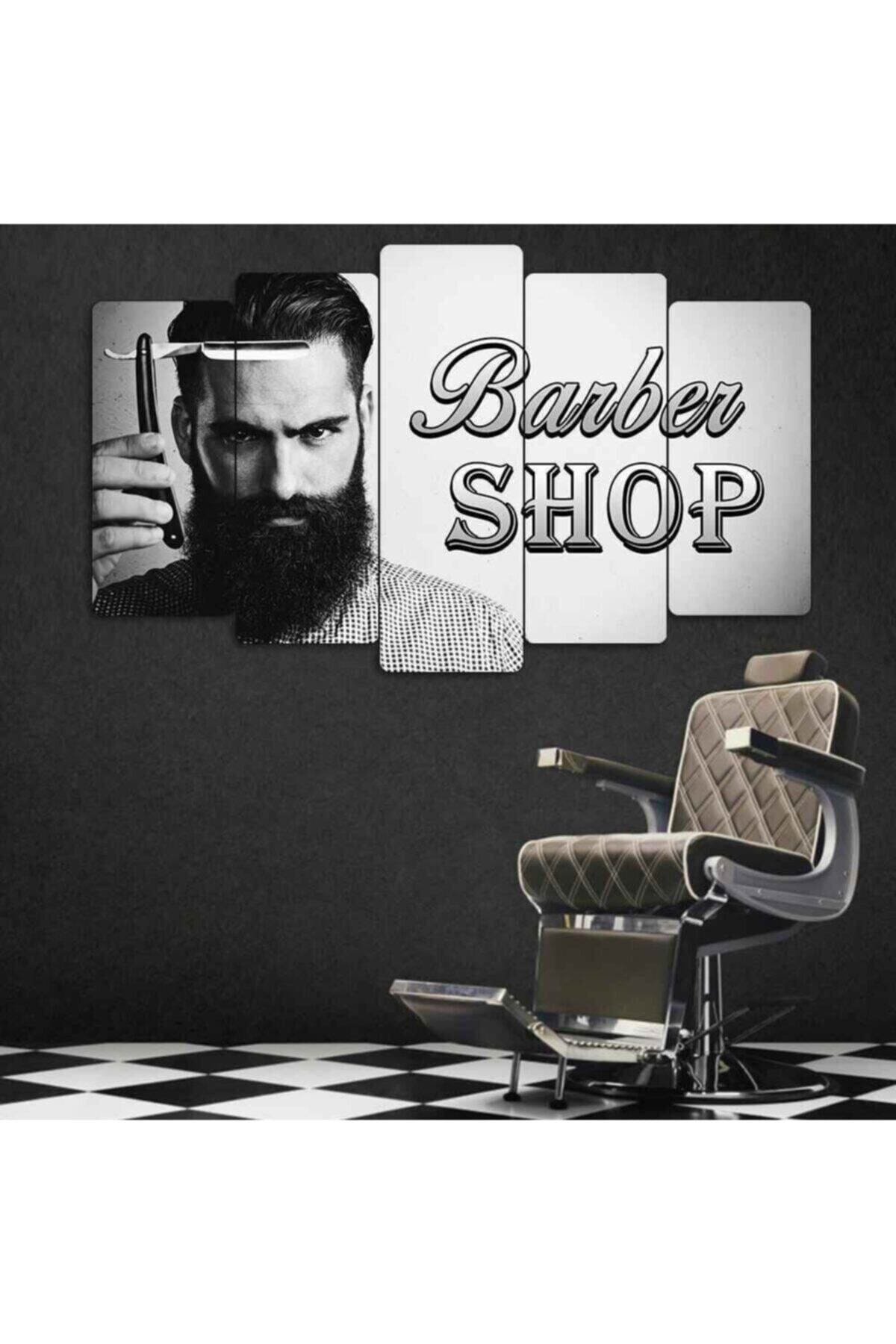 Barber Shop - 5 Parçalı Tablo