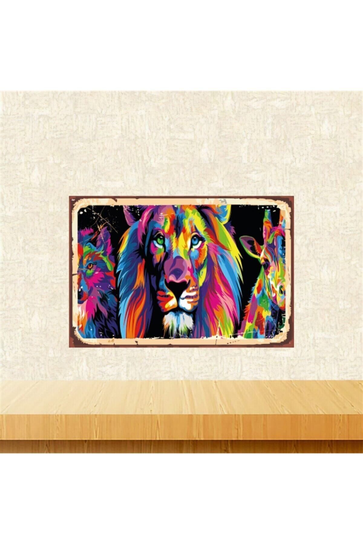 Retro Ahşap Tablo Tkfx5425