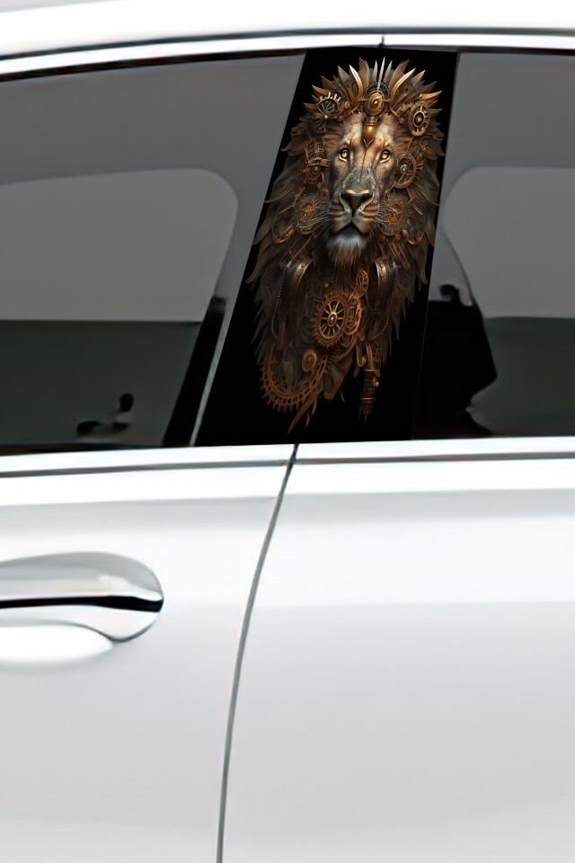 Araç Kapı Direk Kaplama Folyosu Desenli (Sağ Sol Takım) (2 Adet) - 22x50 Cm