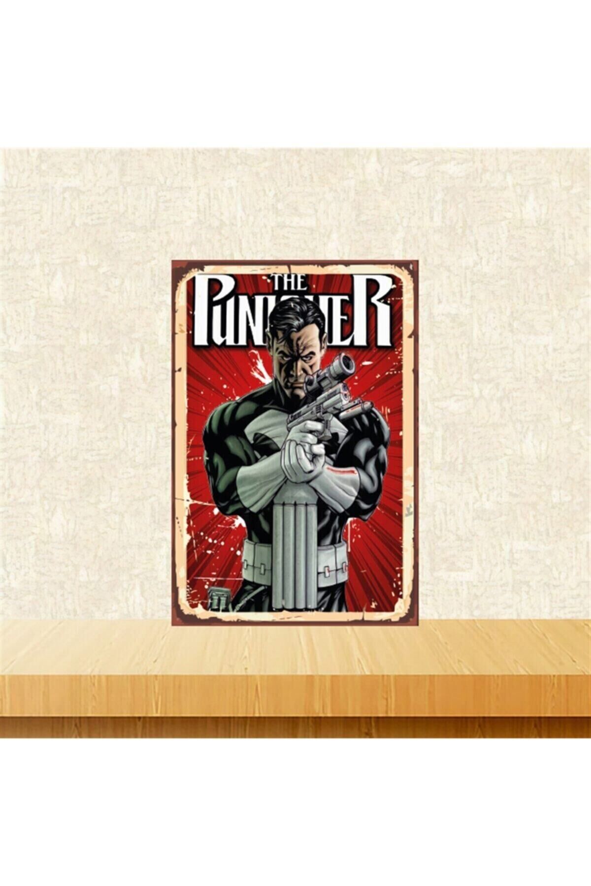 The Punisher 20-30 Cm Retro Ahşap Tablo Tkfx5831
