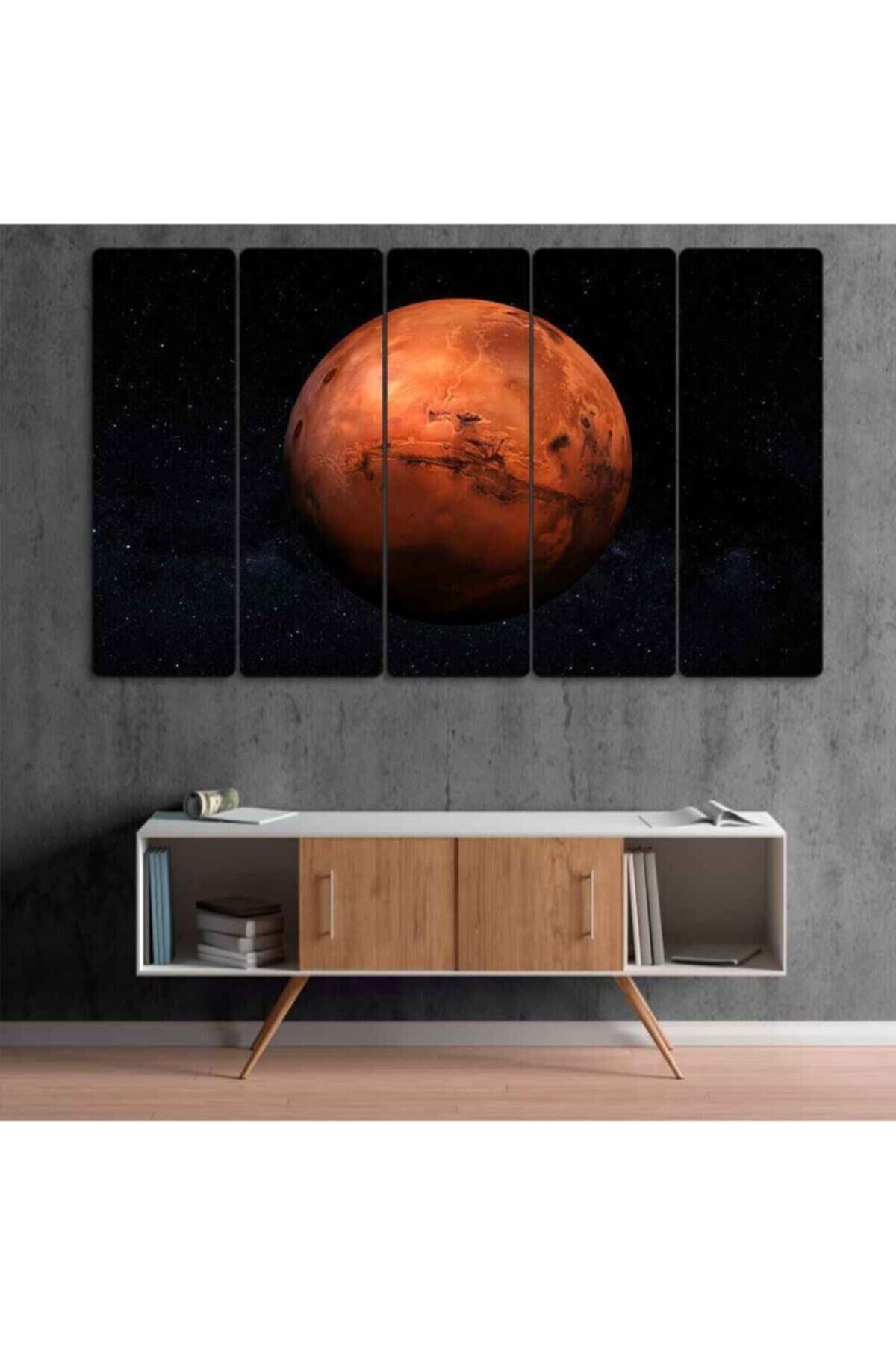 Uzay Gezegen - 5 Parçalı Tablo