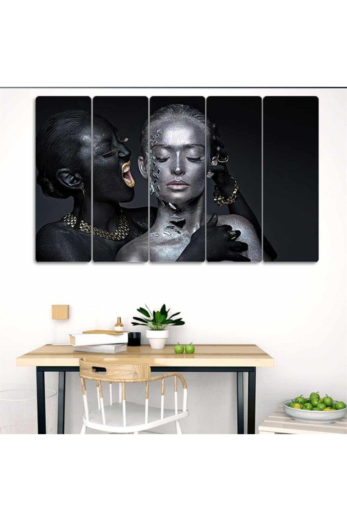 Sessizlik ve Çığlık - 5 Parçalı Kadın Tablo