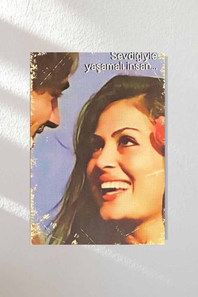 ''yeşilçam 3'' Ahşap Poster Ikili Set 20*15 Cm