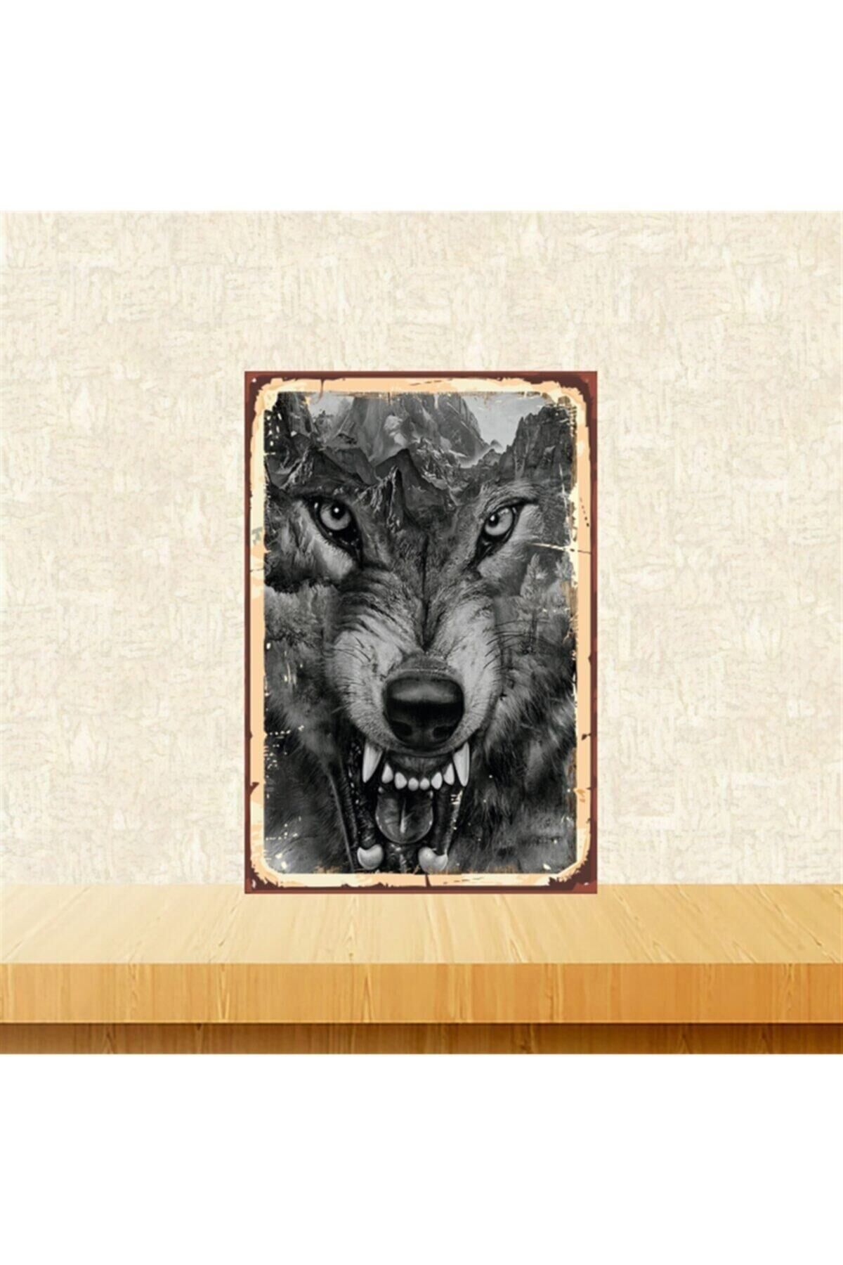 Kurt Tasarımlı 20-30 Cm Retro Ahşap Tablo Tkfx4568