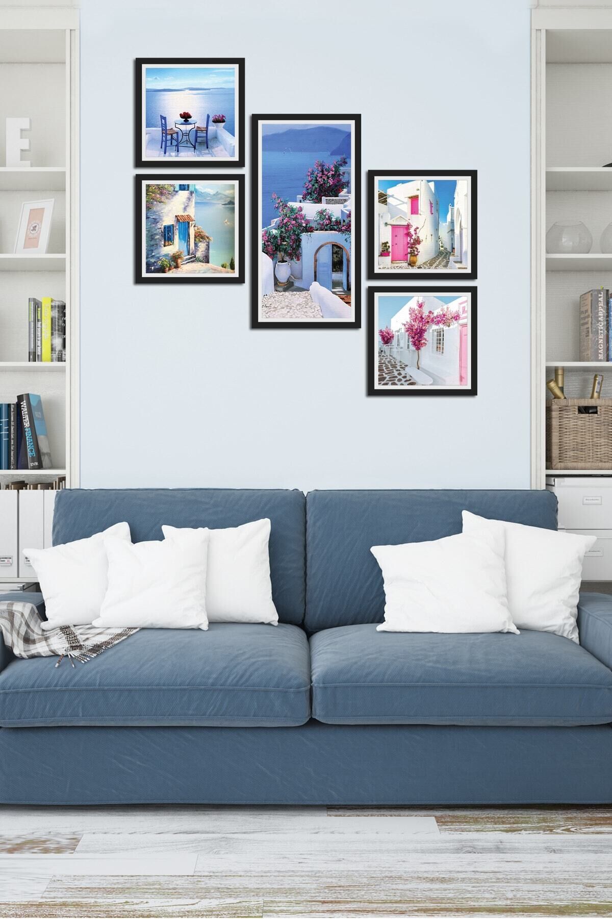 Collage Style 5 Parçalı Mdf Tablo Atf207