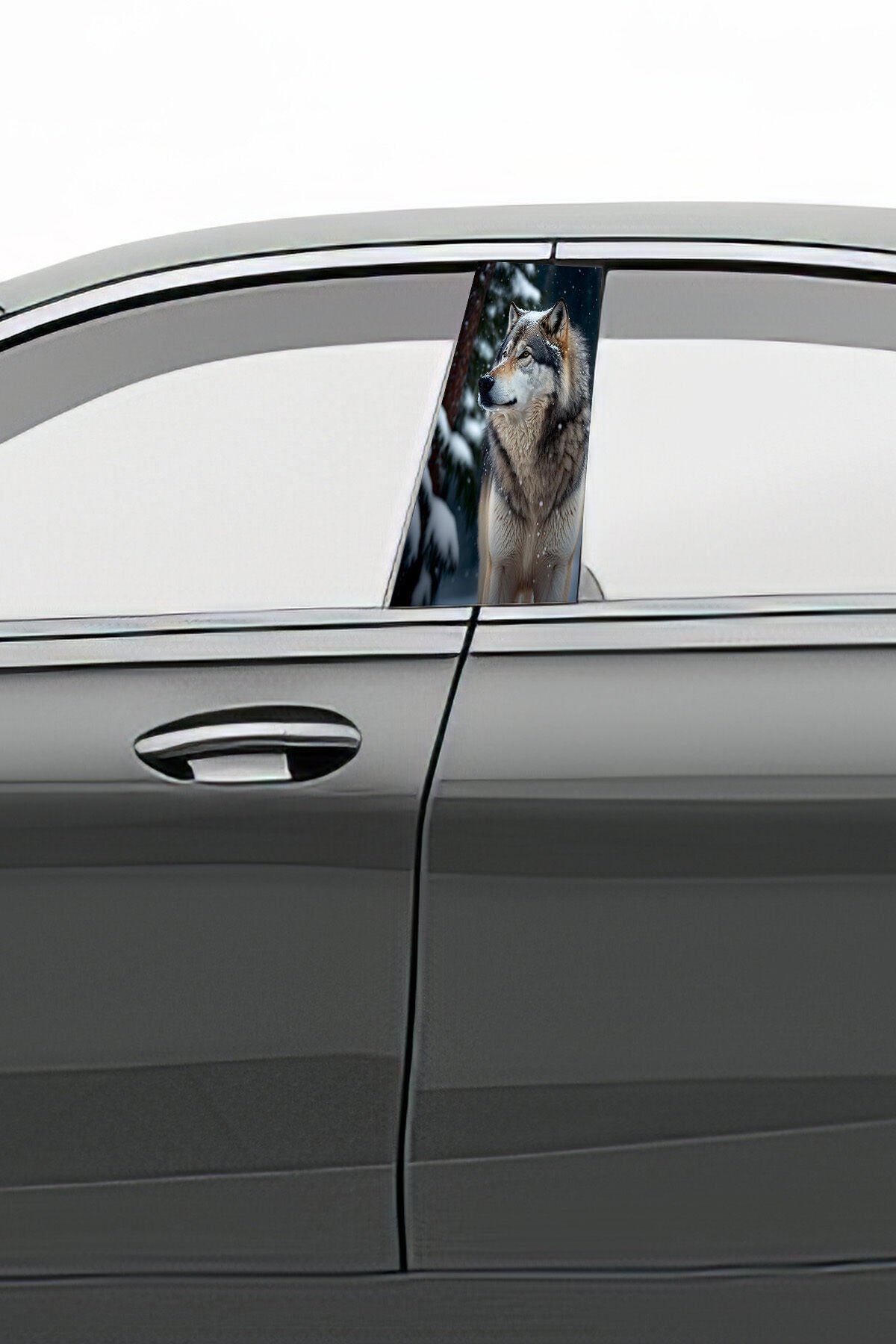 Araç Kapı Direk Kaplama Folyosu Desenli (Sağ Sol Takım) (2 Adet) - 22x50 Cm