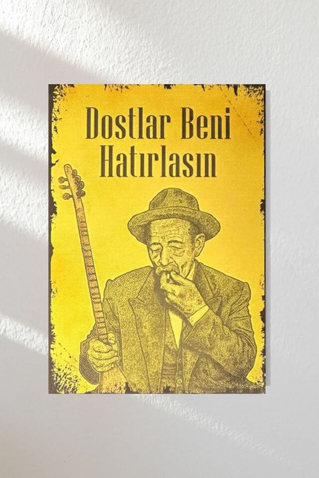 ''aşık Veysel'' Ahşap Poster Üçlü Set 20*15 Cm
