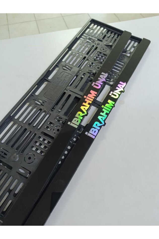Plakalık Lazer Kesim Pleksi (2 Adet) HOLOGRAMLI KİŞİYE ÖZEL PLAKALIK|İSİME ÖZEL PLAKALIK