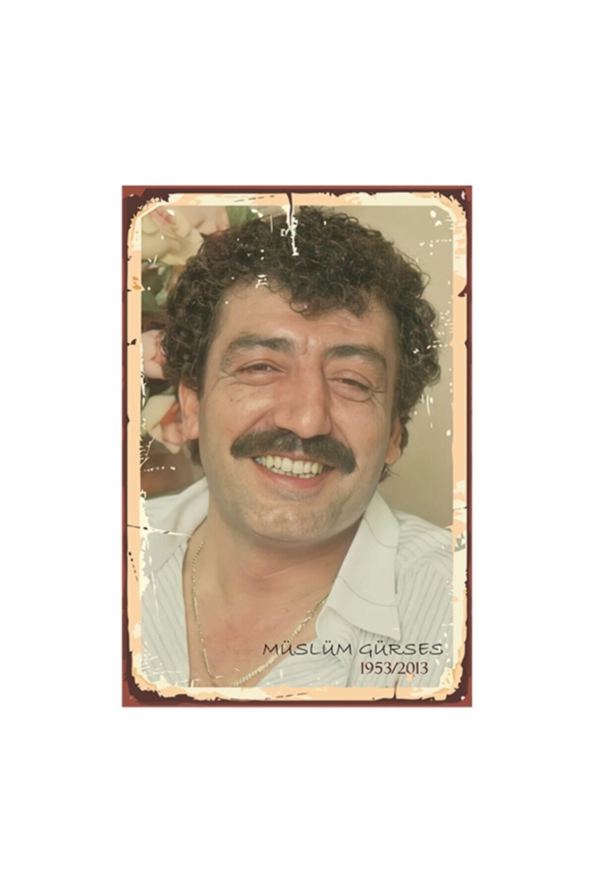 Müslüm Gürses Tasarımlı 20x30 Cm Retro Ahşap Tablo