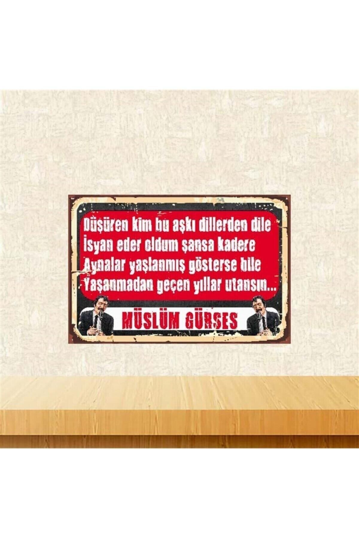 Müslüm Gürses Yıllar Utansın Retro Ahşap Poster 20 30 Cmtkfx4083