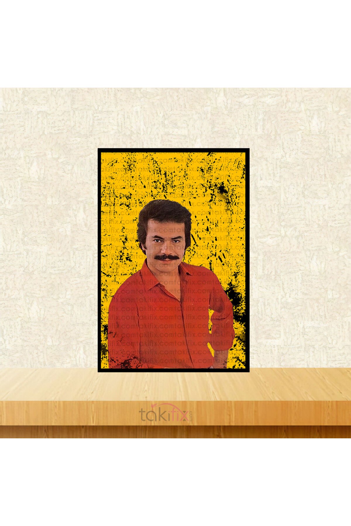 Orhan Gencebay Tasarımlı 20x30 Cm Retro Ahşap Tablo