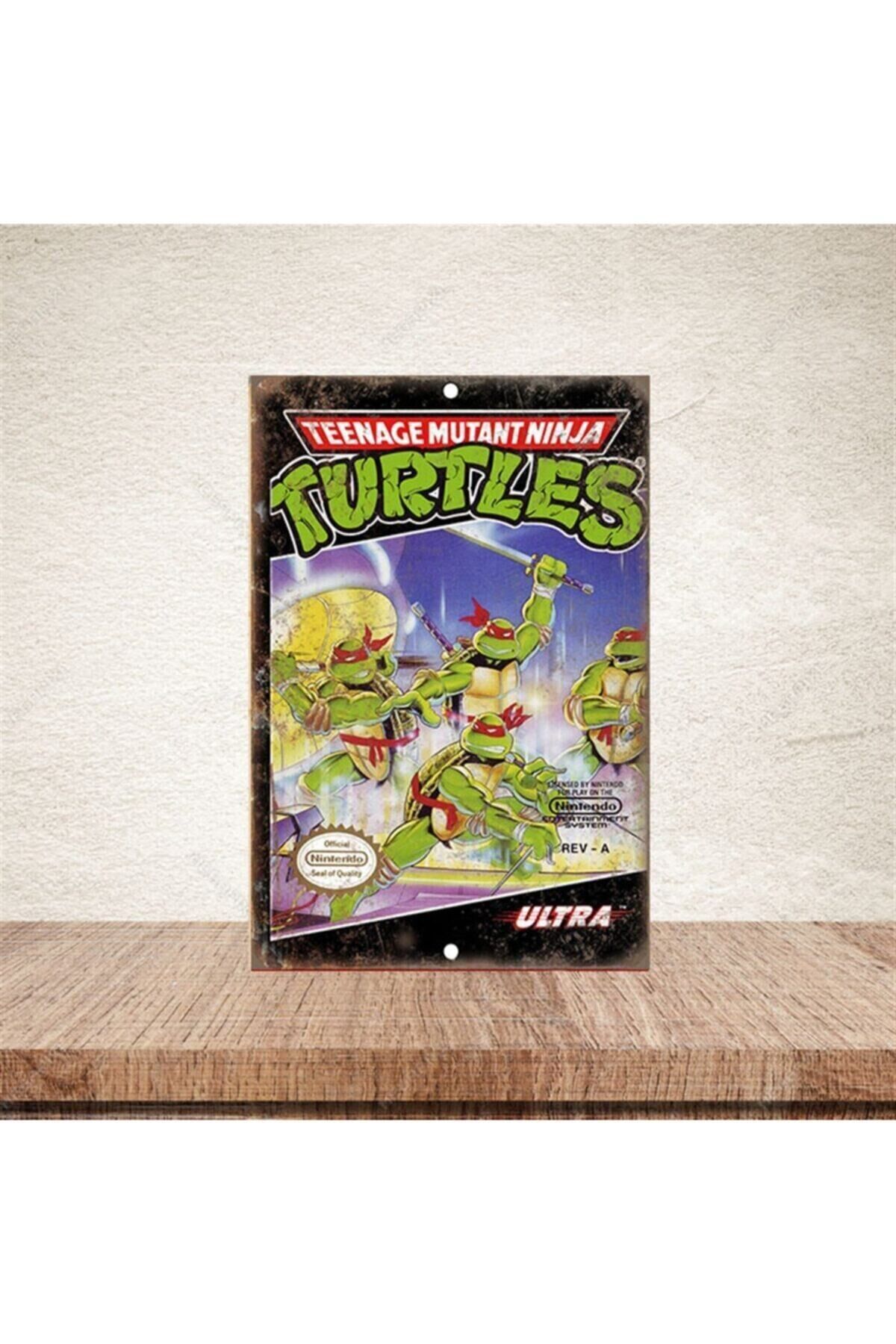 Ninja Kaplumbağalar Baskılı Retro Ahşap Poster 20-30 cm