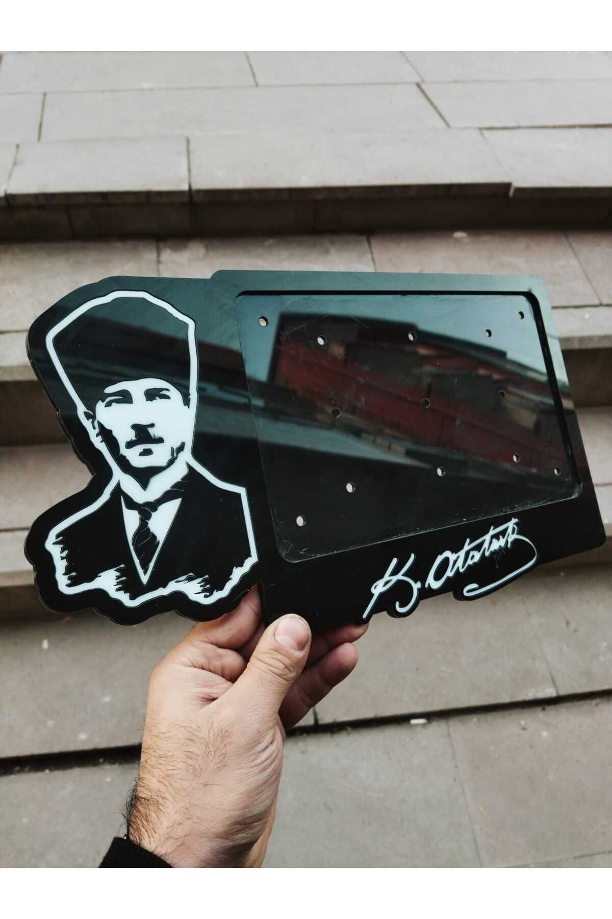 Motorsiklet Plakalık Atatürk Lazer kesim Full pleksi