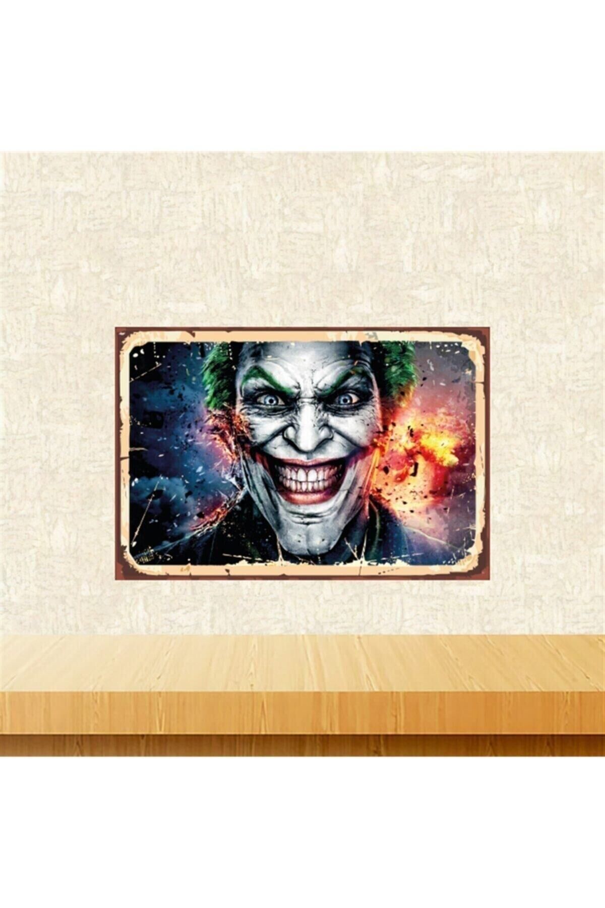 Joker Tasarımlı 20-30 Cm Retro Ahşap Tablo Tkfx5598