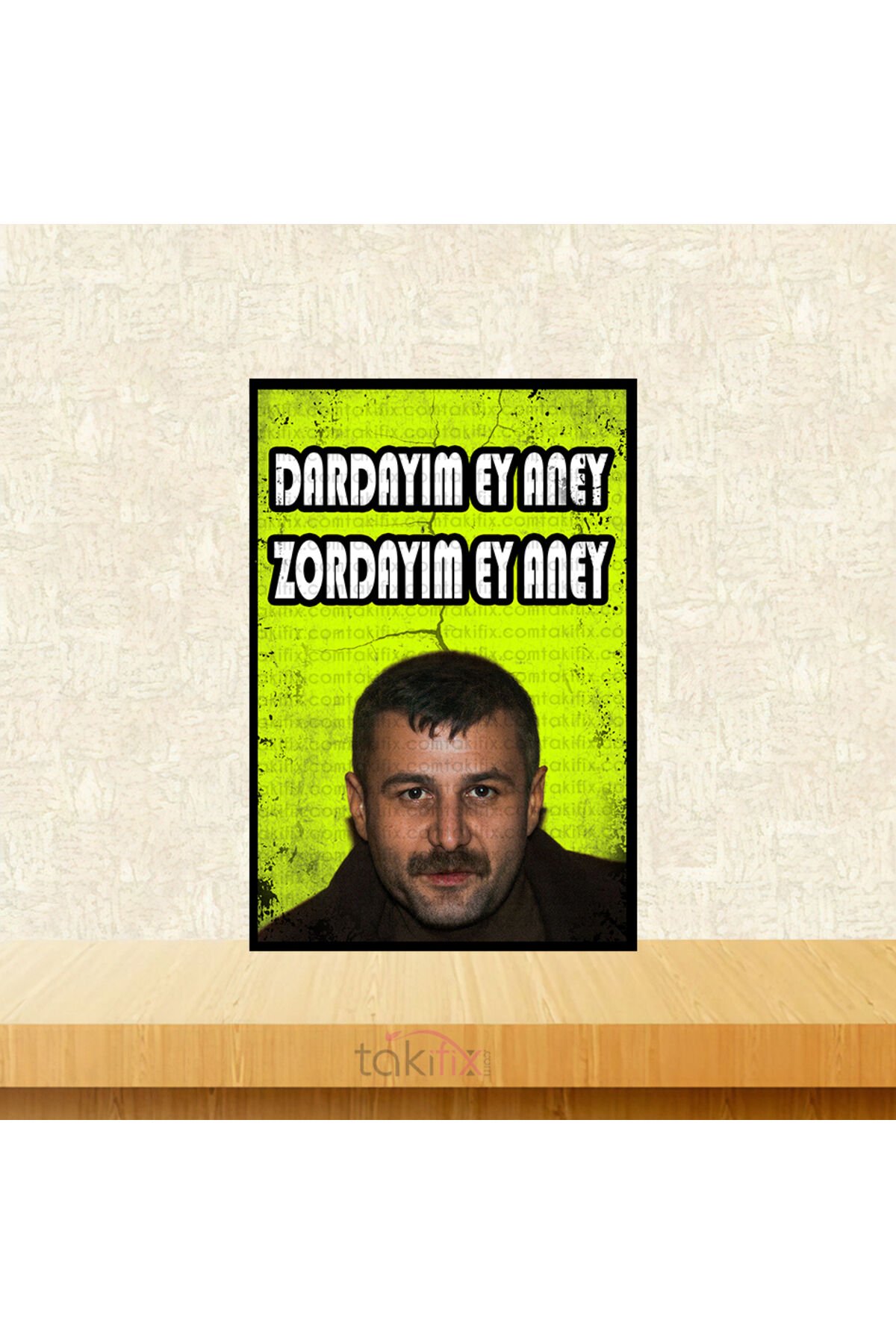 Dardayım Aney Azer Bülbül 20x30 Cm Retro Ahşap Tablo