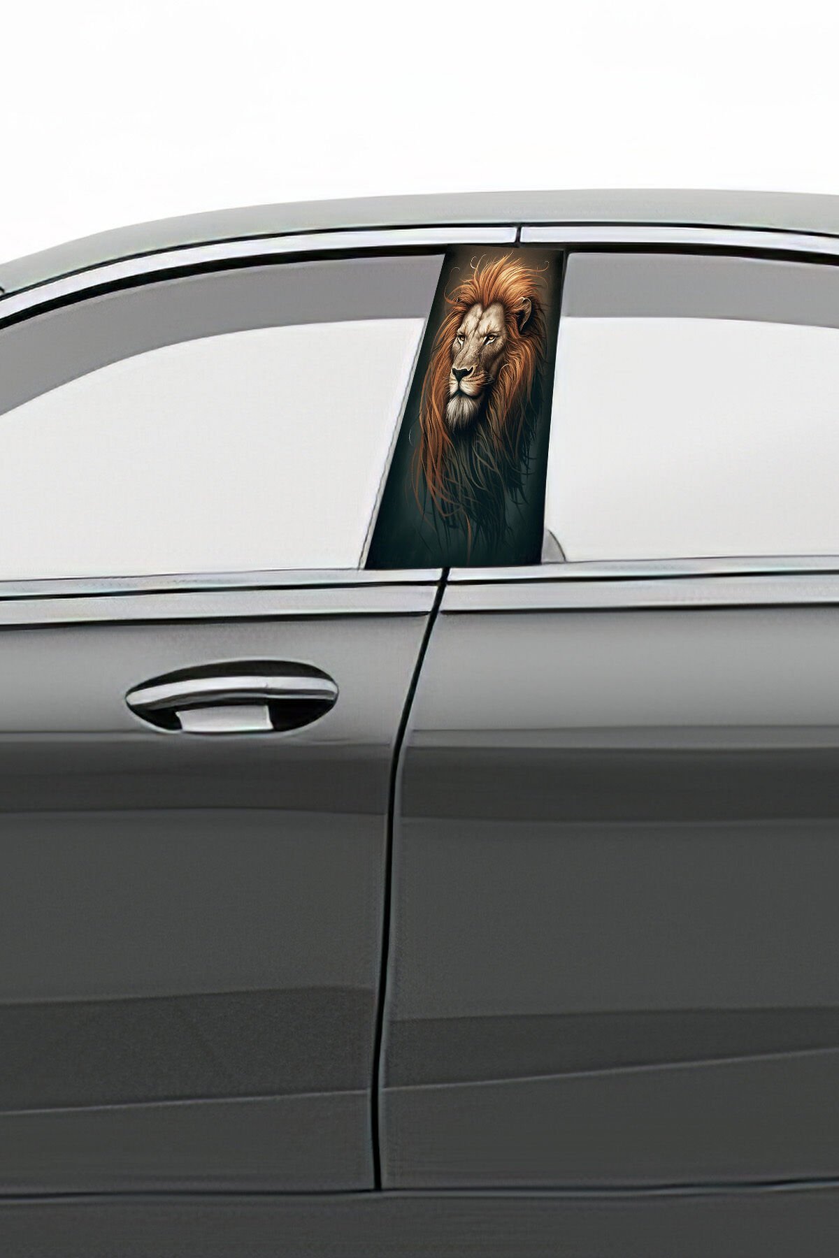 Araç Kapı Direk Kaplama Folyosu Desenli (Sağ Sol Takım) (2 Adet) - 22x50 Cm