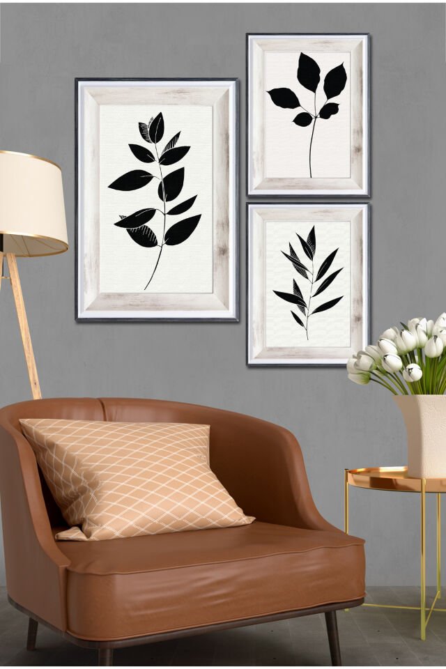 Parçalı Çerçeve Görünümlü Mdf Tablo Seti DNS