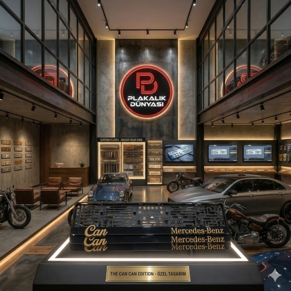 Kişiye Özel 3D Aynalı Piano Black Mercedes Uyumlu Plakalık – Lazer Kesim Pleksi Plaka Çerçevesi