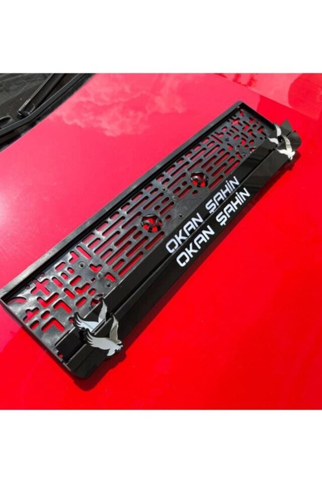 Kişiye Özel Kartal Logolu Kişiye Özel Plakalık 2’li Set | 3D Pleksi Araç Plakalık