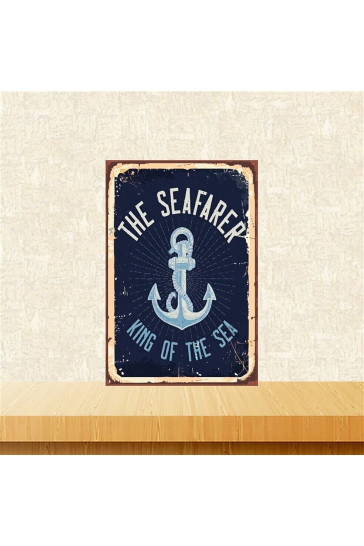 The Seafarer 20-30 Cm Retro Ahşap Tablo Tkfx5351