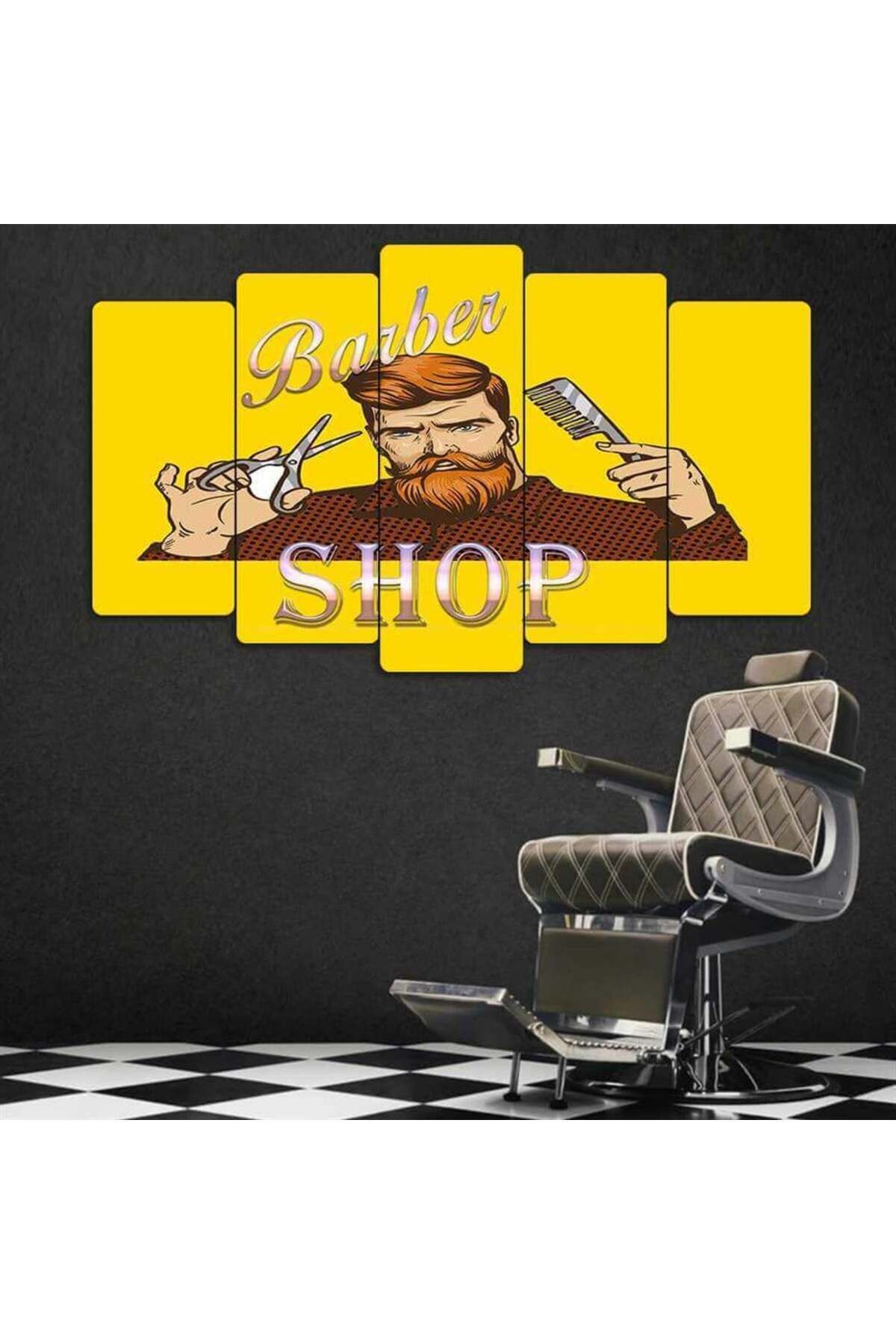 Şıklık Ve Ustalık Bir Arada - 5 Parçalı Berber Tablo