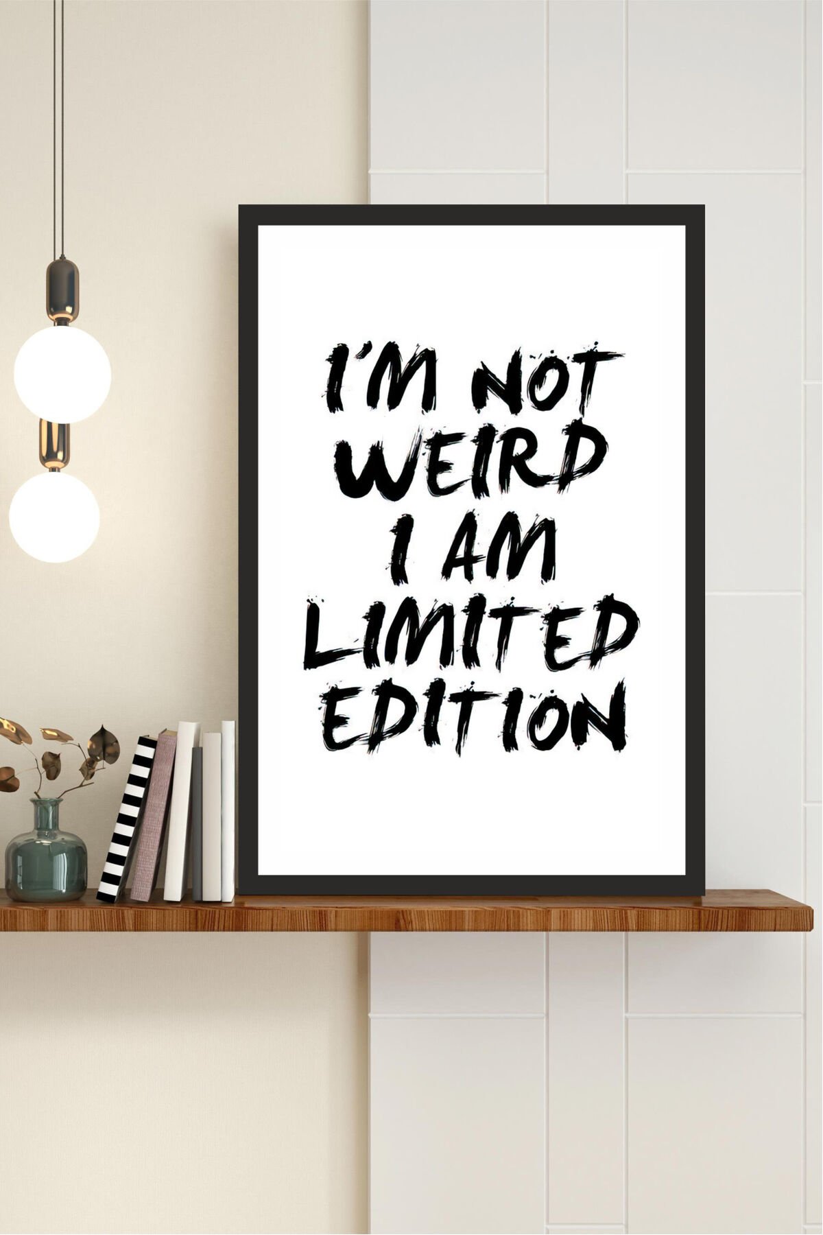 motto yazılı çerçeve görünümlü mdf tablo